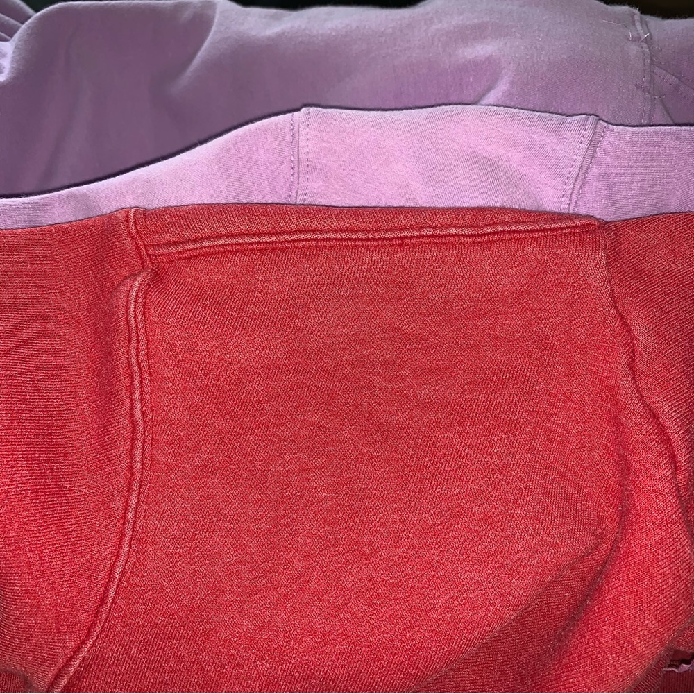 Women’s Junior M VICTORIA SECRET PINK GAP Vintage Pullover Hoodies Red Lavender - Picture 15 of 15